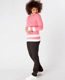 SWING OUT SISTER Cedar Sweater Hot Pink/White