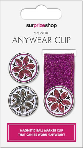 SURPRIZE SHOP Anywear Clip marqueur de balle magnétique Paillettes roses